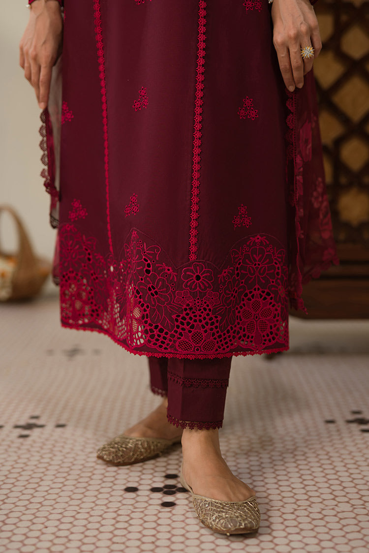 Picture of Cross Stitch - Unstitched Chikankari Collection - Ruby Rose - Available at Raja Sahib