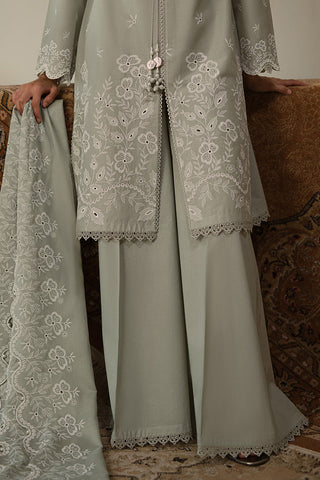 Picture of Cross Stitch - Unstitched Chikankari Collection - Sea Mist - Available at Raja Sahib