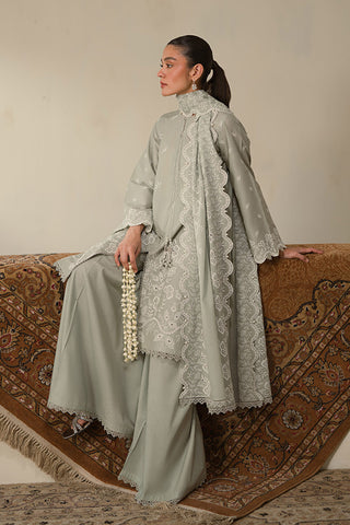 Picture of Cross Stitch - Unstitched Chikankari Collection - Sea Mist - Available at Raja Sahib