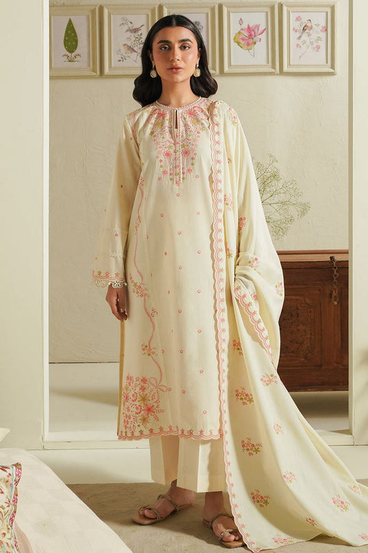 Picture of Cross Stitch - Mahiri Unstitched Embroidered Collection Vol 4 - Ivory Blossom - Available at Raja Sahib