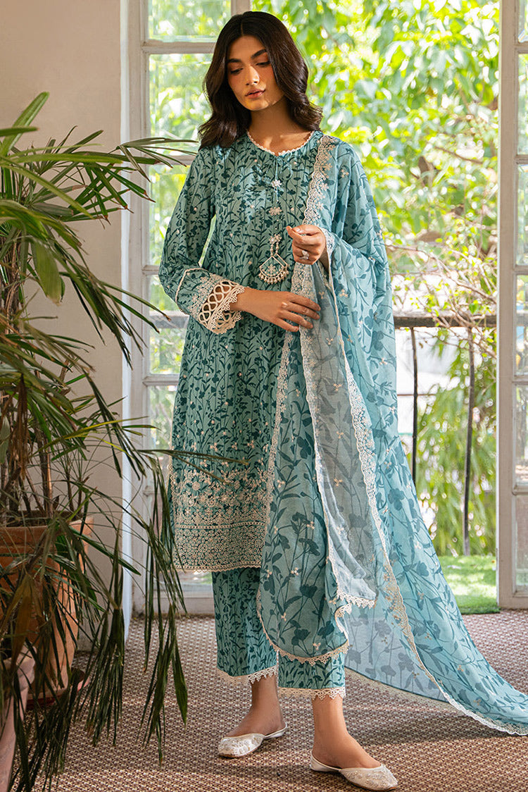 Picture of Cross Stitch - Mahiri Unstitched Embroidered Collection Vol 5 - Minty Meadow - Available at Raja Sahib