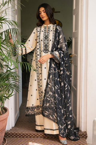 Mahiri Unstitched Embroidered Collection Vol 5 - Ivory Noir