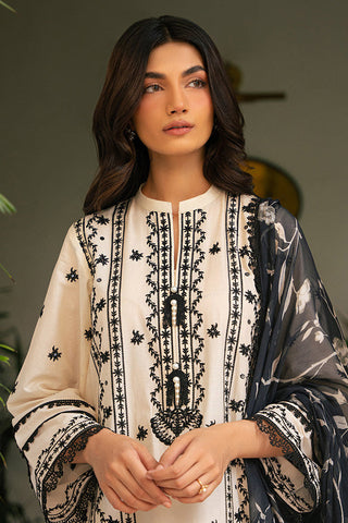 Picture of Cross Stitch - Mahiri Unstitched Embroidered Collection Vol 5 - Ivory Noir - Available at Raja Sahib