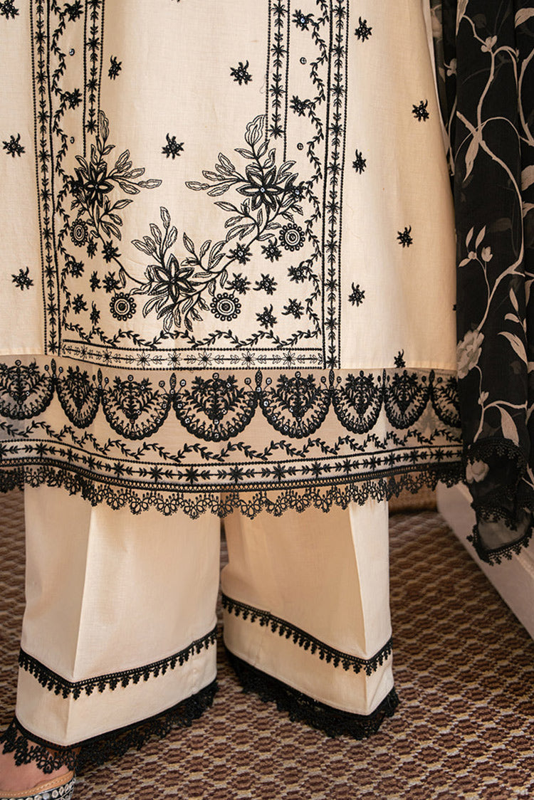 Picture of Cross Stitch - Mahiri Unstitched Embroidered Collection Vol 5 - Ivory Noir - Available at Raja Sahib