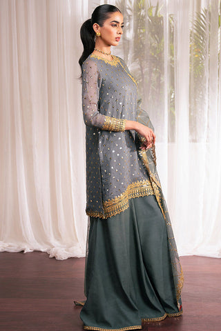 Picture of Cross Stitch - Luxe Atelier Unstitched Collection - Mallard Green - Available at Raja Sahib