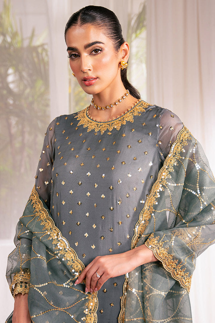 Picture of Cross Stitch - Luxe Atelier Unstitched Collection - Mallard Green - Available at Raja Sahib