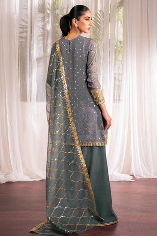 Picture of Cross Stitch - Luxe Atelier Unstitched Collection - Mallard Green - Available at Raja Sahib