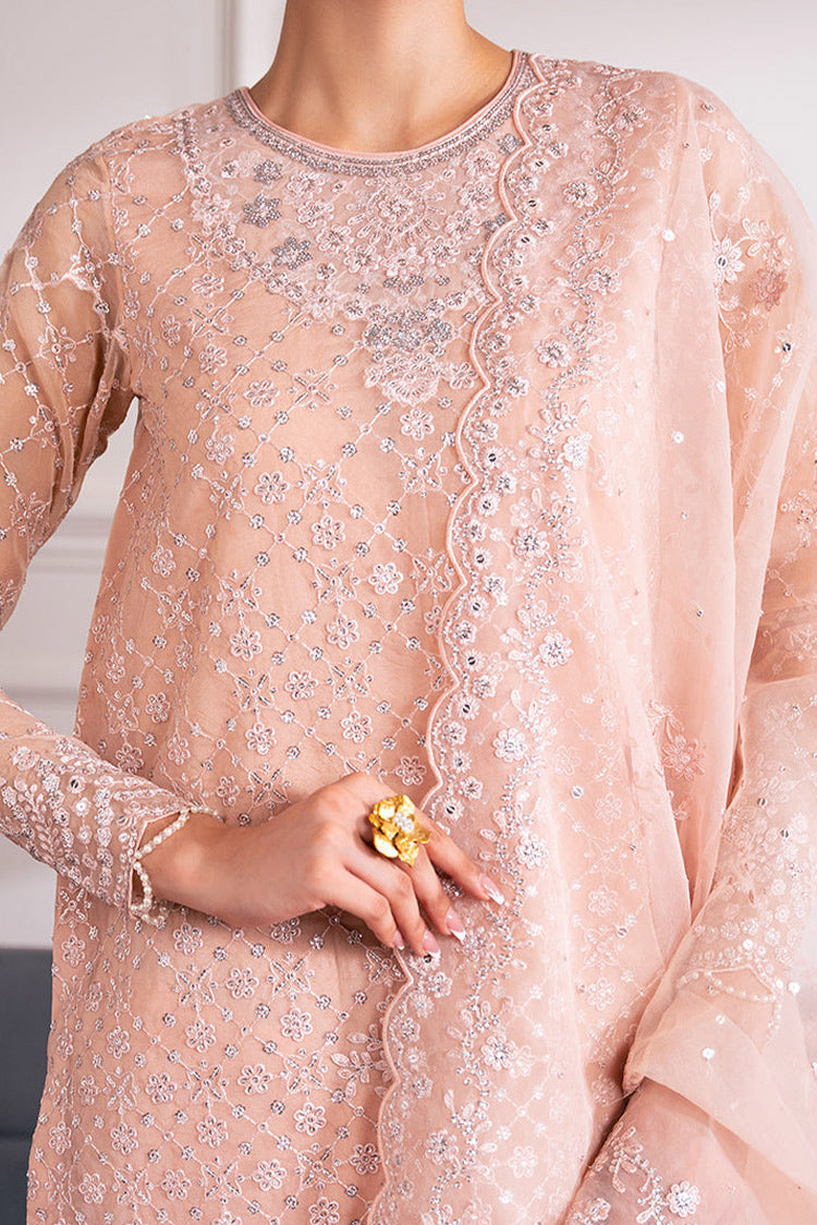 Picture of Cross Stitch - Luxe Atelier Unstitched Collection - Rose Ember - Available at Raja Sahib