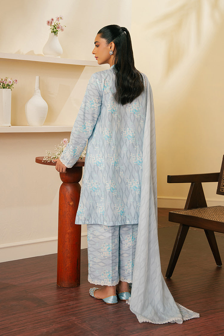 Picture of Cross Stitch - Mahiri Unstitched Embroidered Collection Vol 6 - Ballard Blue - Available at Raja Sahib