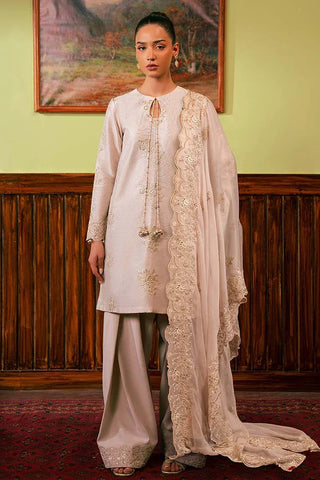 Picture of Cross Stitch - Embroidered Chiffon Collection - Misty Dove - Available at Raja Sahib