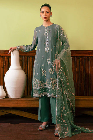 Cross Stitch - Embroidered Chiffon Collection - Fern Green