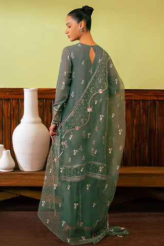 Cross Stitch - Embroidered Chiffon Collection - Fern Green