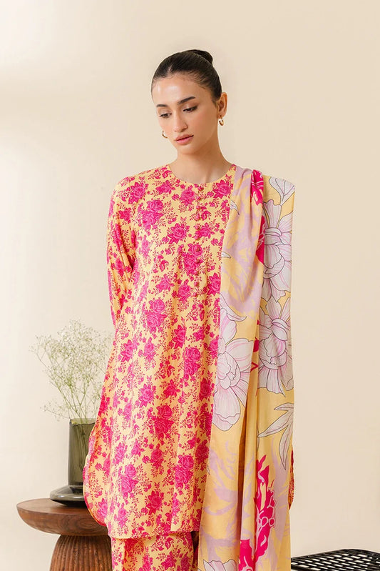 Picture of Cross Stitch - Daily Unstitched Lawn Collection - Misted Yellow - Available at Raja Sahib