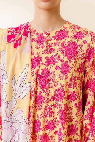 Picture of Cross Stitch - Daily Unstitched Lawn Collection - Misted Yellow - Available at Raja Sahib