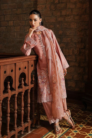 Picture of Cross Stitch - Satin De Luxe Unstitched Premium Collection - Mystic Pink - Available at Raja Sahib