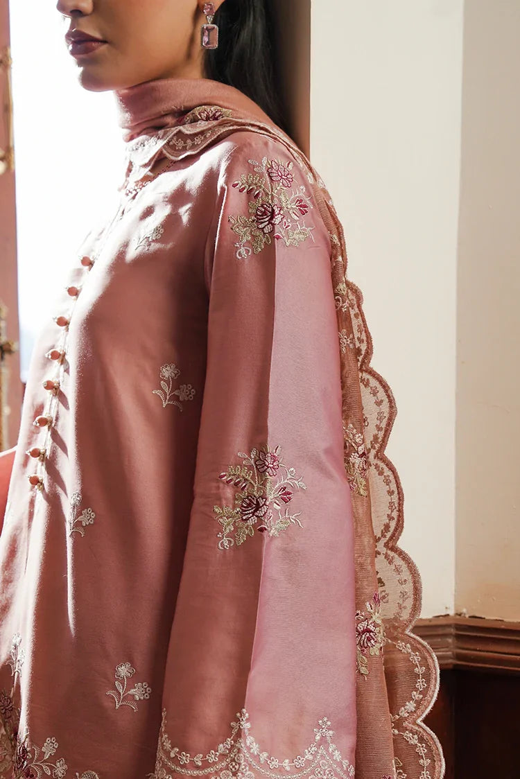 Picture of Cross Stitch - Satin De Luxe Unstitched Premium Collection - Mystic Pink - Available at Raja Sahib