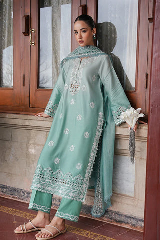 Picture of Cross Stitch - Satin De Luxe Unstitched Premium Collection - Aqua Melody - Available at Raja Sahib