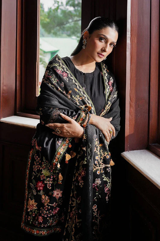 Picture of Cross Stitch - Satin De Luxe Unstitched Premium Collection - Raven Blossom - Available at Raja Sahib