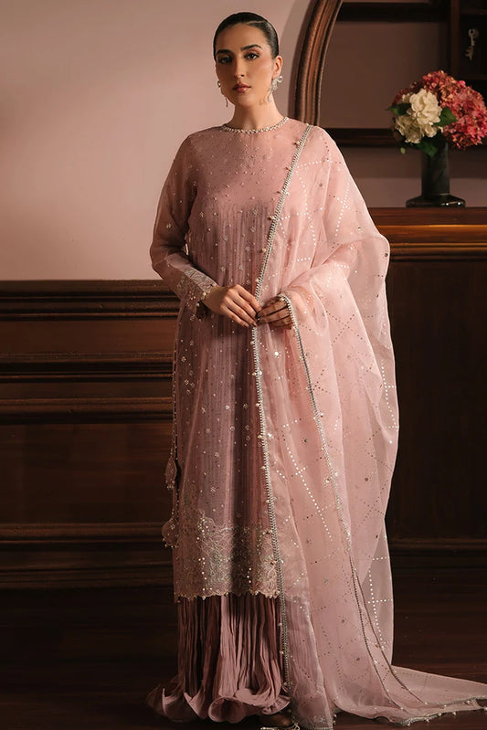 Picture of Cross Stitch - Wedding Festive Unstitched Collection - Rosy Whisper - Available at Raja Sahib