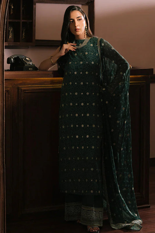 Picture of <!--ga-->Cross Stitch - Wedding Festive Unstitched Collection - Emerald Majesty - Available at Raja Sahib