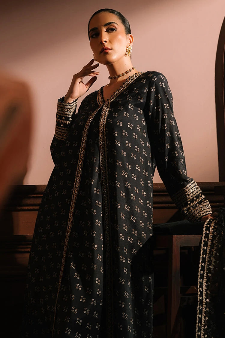 Picture of Cross Stitch - Wedding Festive Unstitched Collection - Charcoal Reverie - Available at Raja Sahib