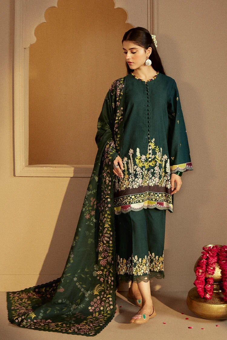 Picture of Cross Stitch - Winter Unstitched Collection 2024 - Emerald Forest - Available at Raja Sahib