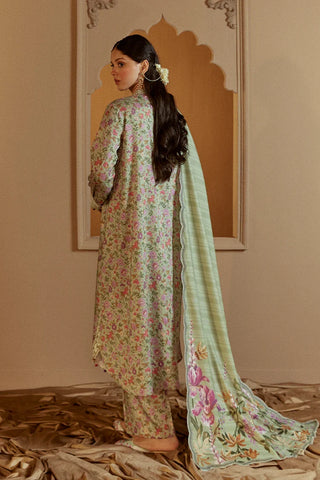 Picture of Cross Stitch - Winter Unstitched Collection 2024 - Sage Bloom - Available at Raja Sahib