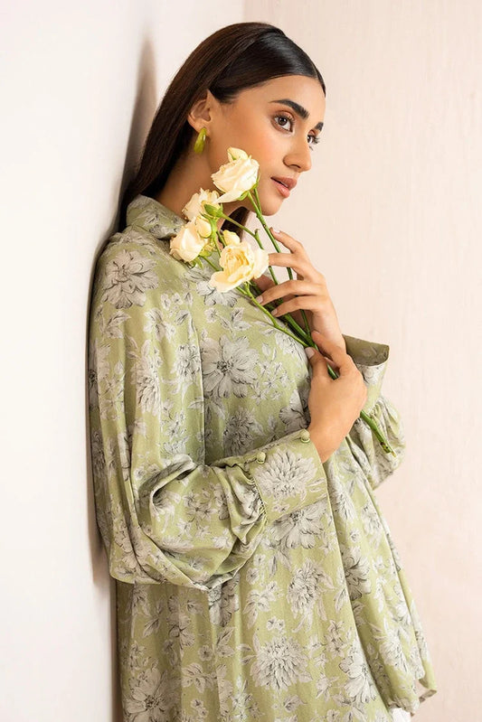 Cross Stitch - Winter Pear Printed Linen Shirt