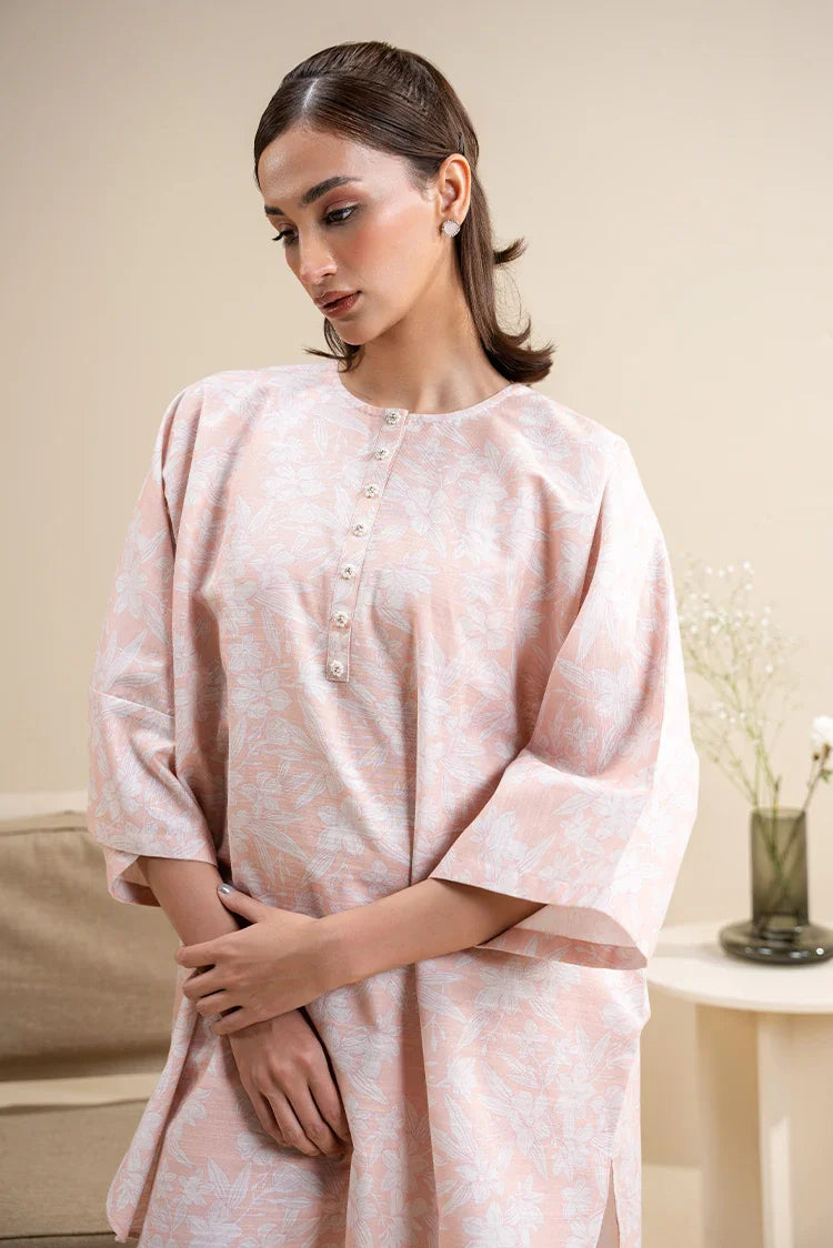 Picture of Cross Stitch - Daily Khaddar & Linen Unstitched Collection - 2 PC - Rosy Florid - Available at Raja Sahib