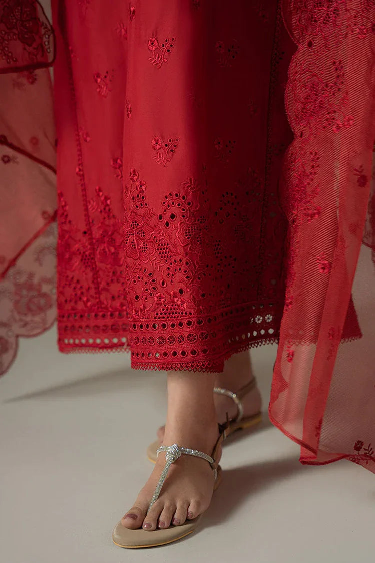 Picture of Cross Stitch - Chikankari Edit Vol 1 - Carmine Gris - Available at Raja Sahib