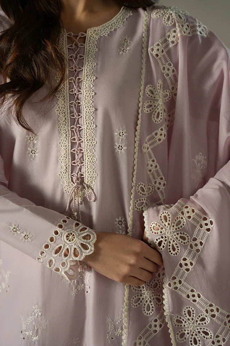 Picture of Cross Stitch - Chikankari Edit Vol 1 - Lilac Bloom - Available at Raja Sahib