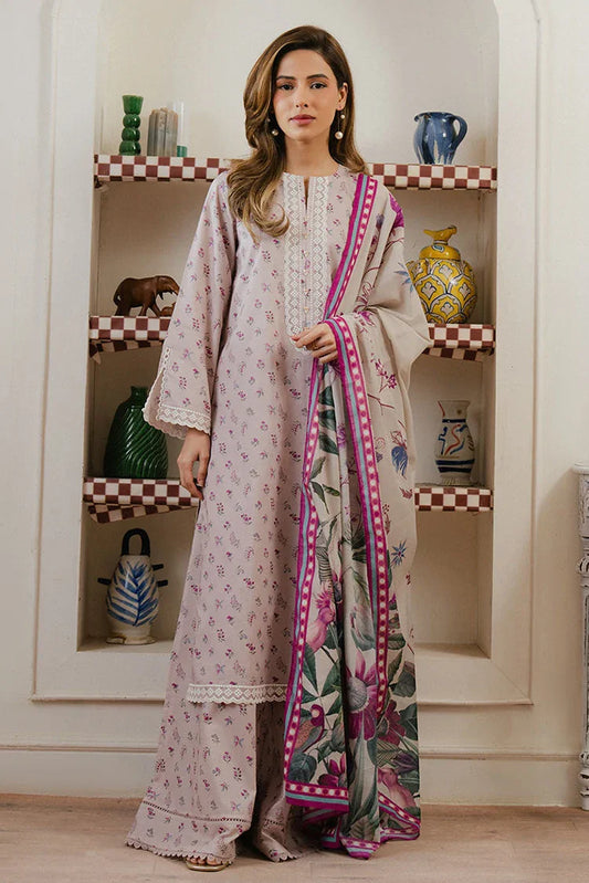 Picture of Cross Stitch - Prints Daily Lawn Collection - Lilac Horizon - Available at Raja Sahib