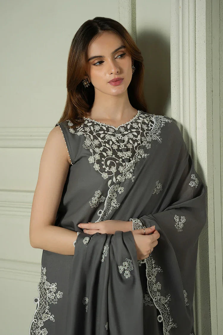 Picture of Cross Stitch - Mahiri Unstitched Embroidered Collection - Floral Ash - Available at Raja Sahib