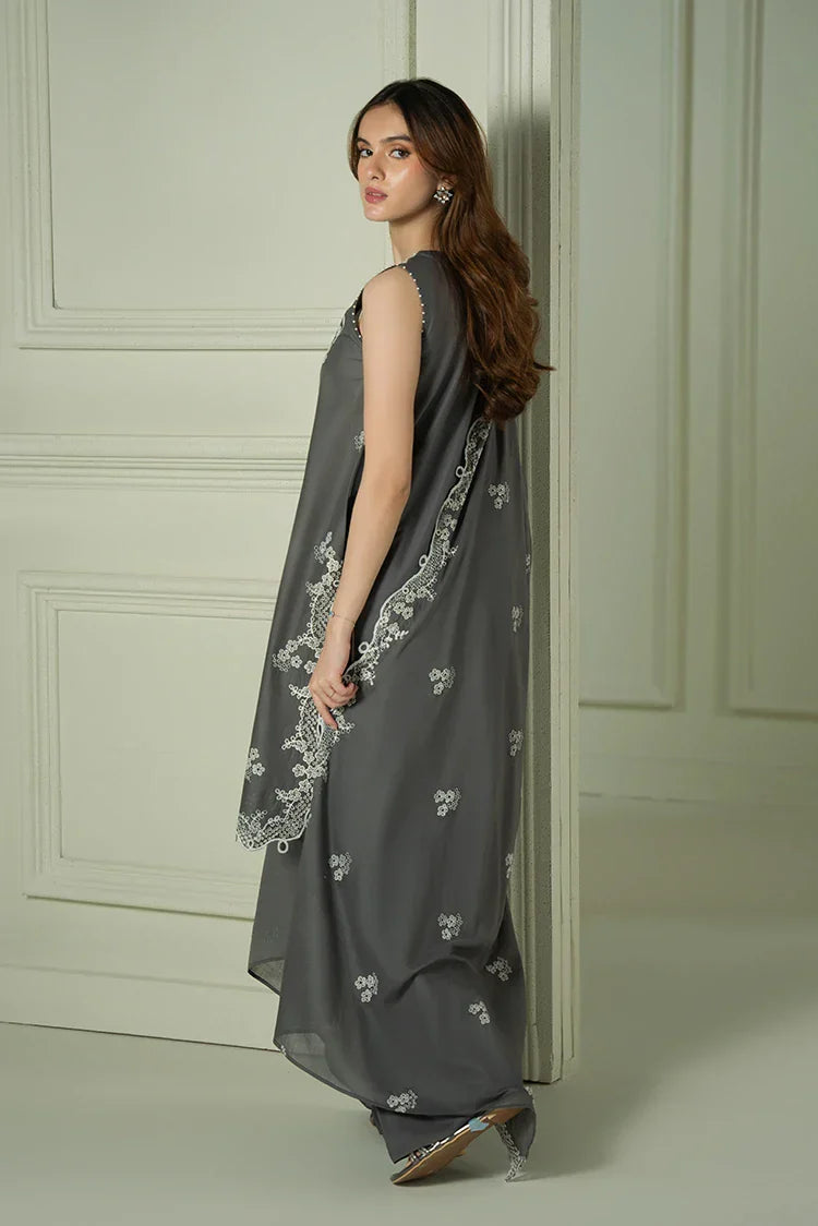 Picture of Cross Stitch - Mahiri Unstitched Embroidered Collection - Floral Ash - Available at Raja Sahib