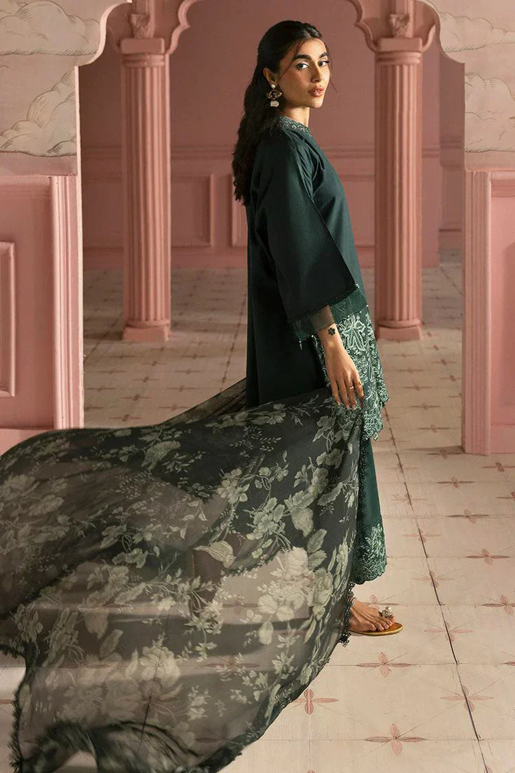 Picture of Cross Stitch - Unstitched Lawn Collection - Viridian Green - Available at Raja Sahib