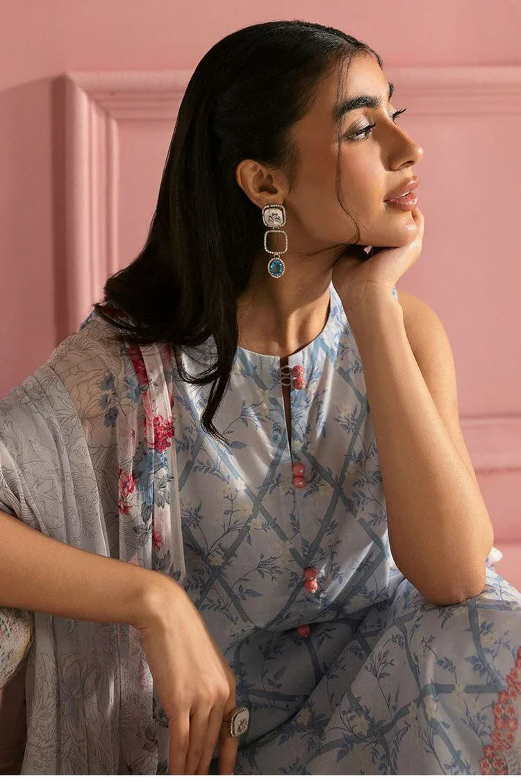 Picture of <!--ci-->Cross Stitch - Unstitched Lawn Collection - Aqua Ice - Available at Raja Sahib