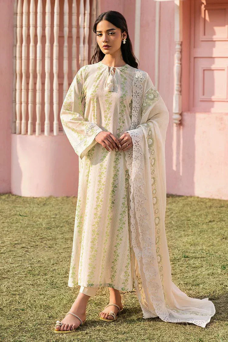 Picture of Cross Stitch - Unstitched Lawn Collection - Green Trellis - Available at Raja Sahib
