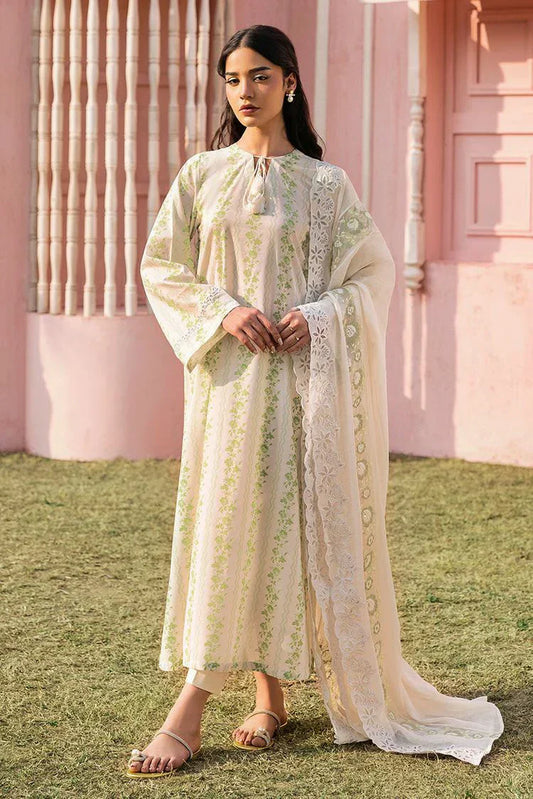 Picture of Cross Stitch - Unstitched Lawn Collection - Green Trellis - Available at Raja Sahib