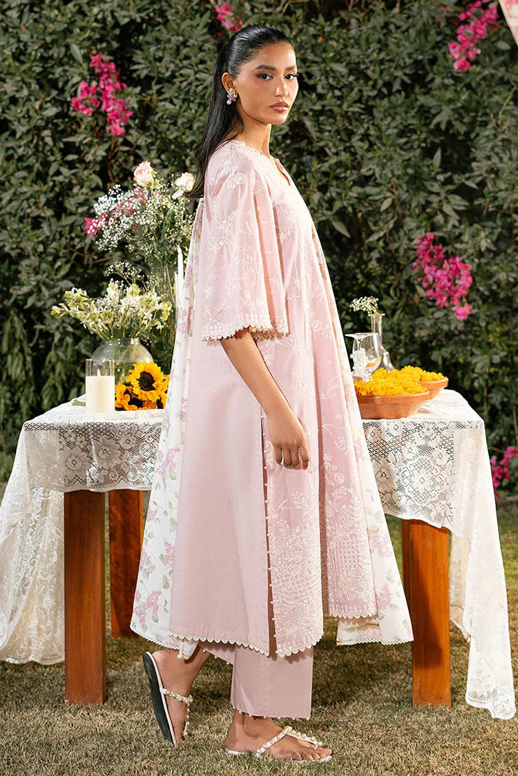 Picture of <!--ce-->Cross Stitch - Mahiri Unstitched Embroidered Collection Vol 2 - Carmine Rose - Available at Raja Sahib