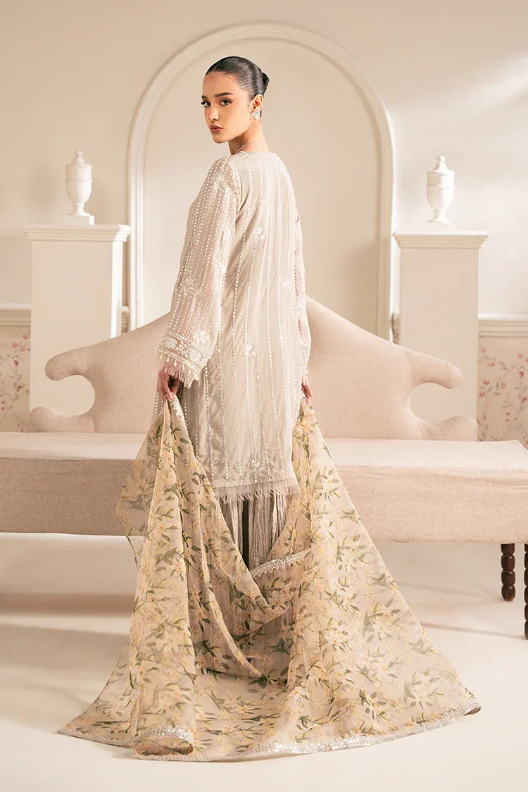 Picture of Cross Stitch - Luxe Atelier Unstitched Collection - Vulcan Mud - Available at Raja Sahib