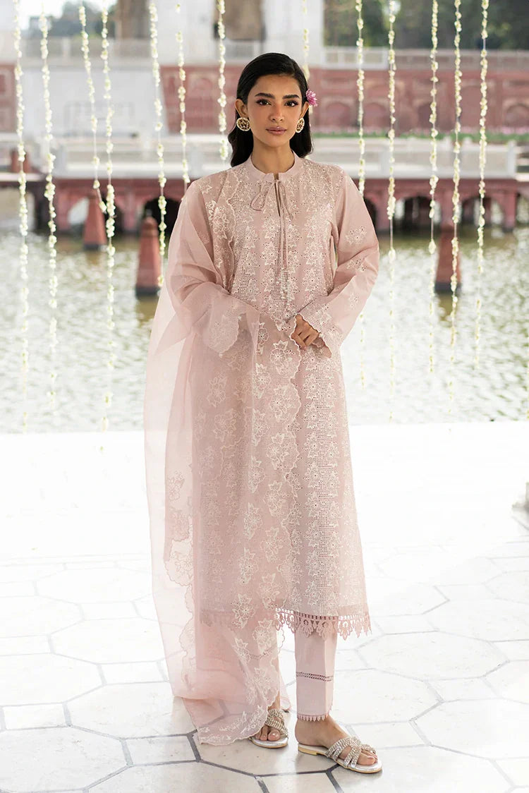 Picture of Cross Stitch - Chikankari Edit Vol 2 - Peach Floret - Available at Raja Sahib