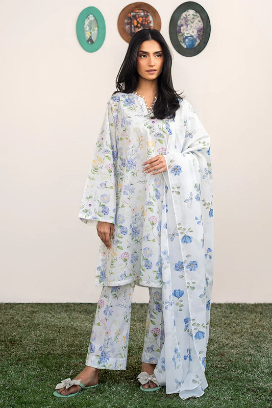 Picture of Cross Stitch - Prints Daily Lawn Collection Vol 2 - Orchid Flare - Available at Raja Sahib