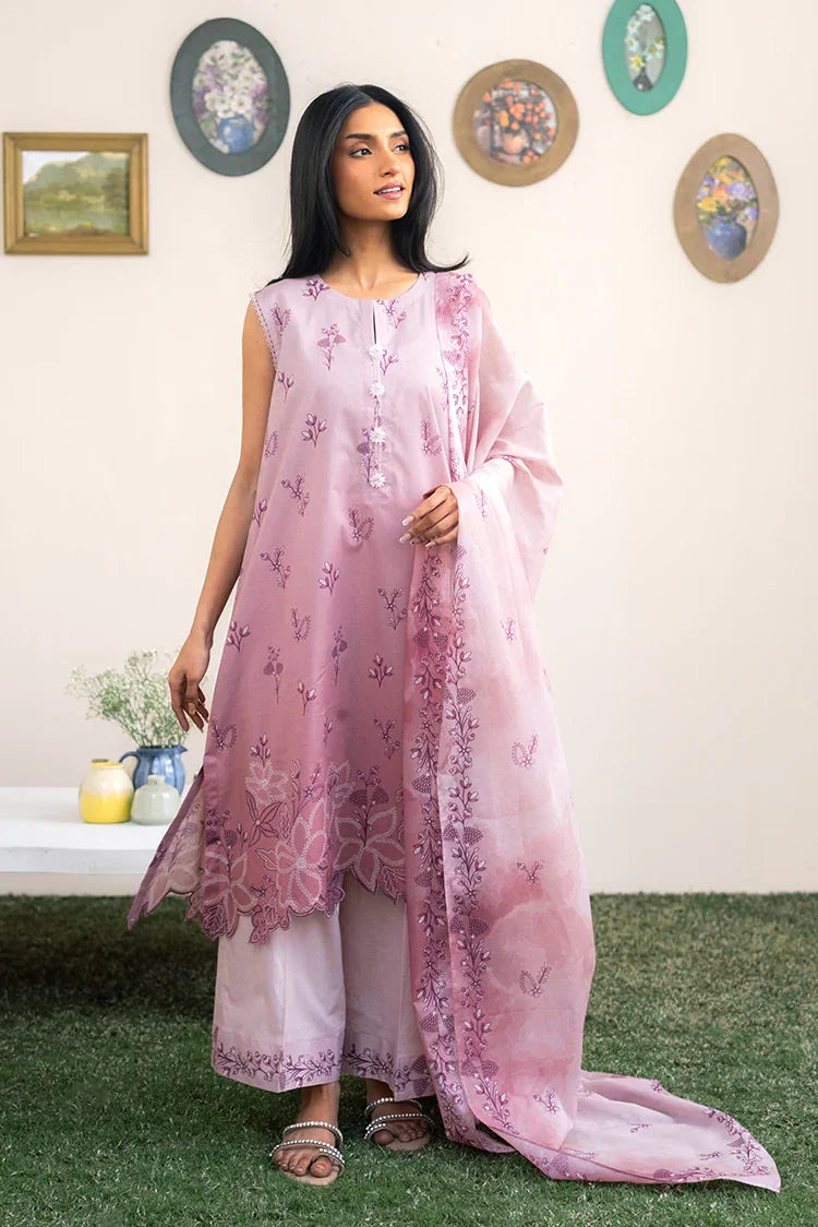 Picture of Cross Stitch - Prints Daily Lawn Collection Vol 2 - Pink Splash - Available at Raja Sahib