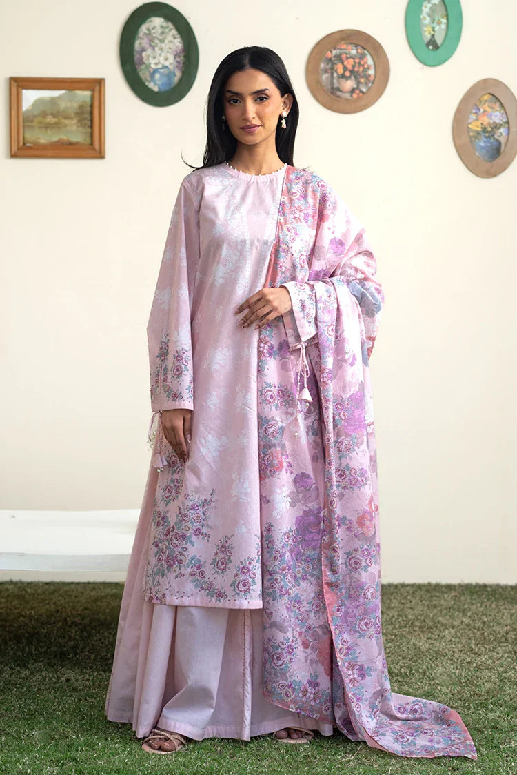 Picture of Cross Stitch - Prints Daily Lawn Collection Vol 2 - Rosy Bliss - Available at Raja Sahib
