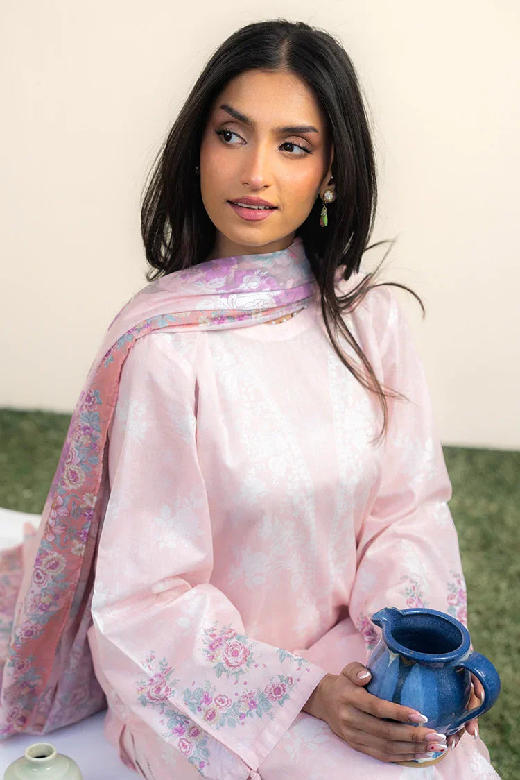 Picture of Cross Stitch - Prints Daily Lawn Collection Vol 2 - Rosy Bliss - Available at Raja Sahib