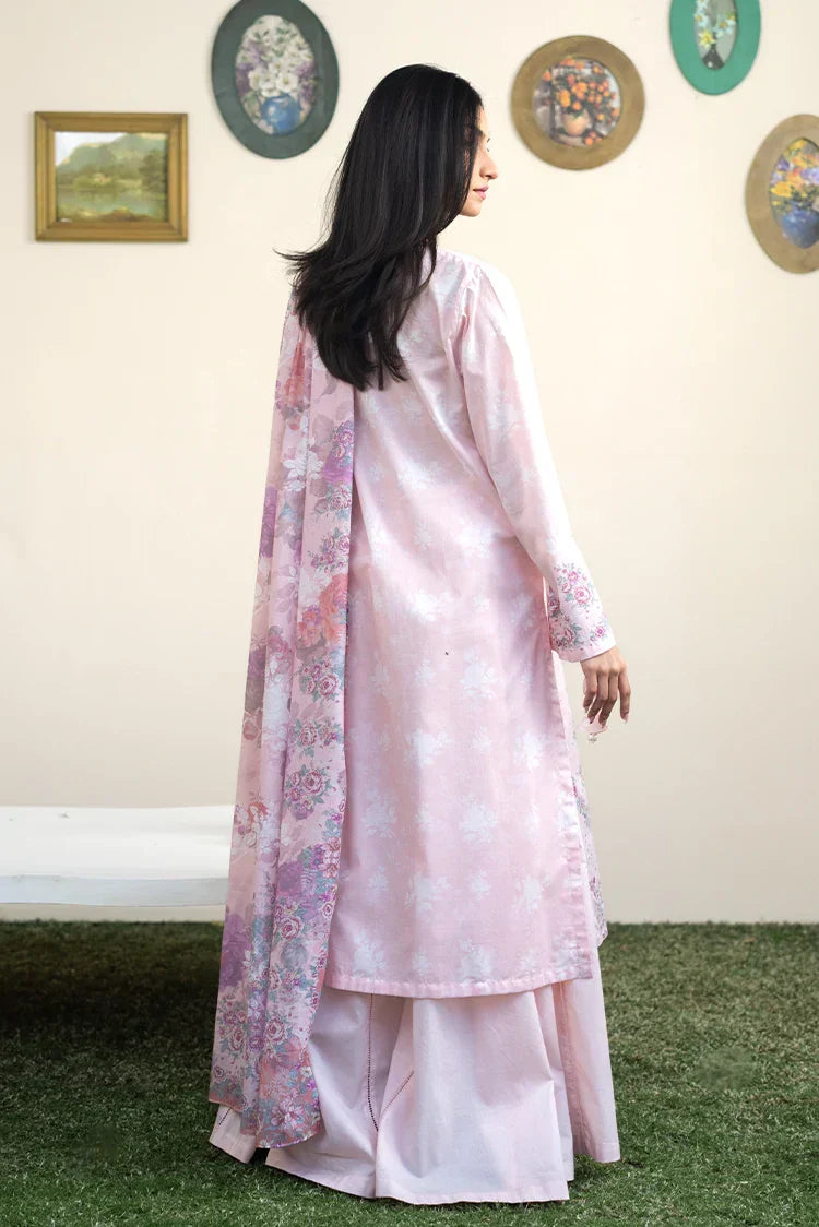 Picture of Cross Stitch - Prints Daily Lawn Collection Vol 2 - Rosy Bliss - Available at Raja Sahib