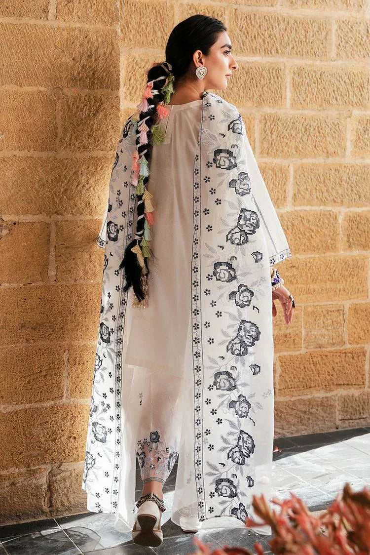 Picture of <!--bw-->Cross Stitch - Unstitched Eid Lawn Collection - White Smoke - Available at Raja Sahib