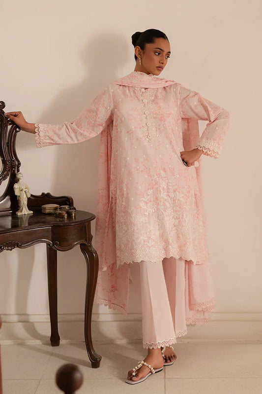 Picture of Cross Stitch - Mahiri Unstitched Embroidered Collection Vol 3 - Peach Pearl - Available at Raja Sahib