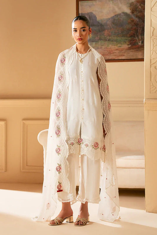 Picture of Cross Stitch - Luxe Atelier Unstitched Luxury Collection - White Whisper - Available at Raja Sahib