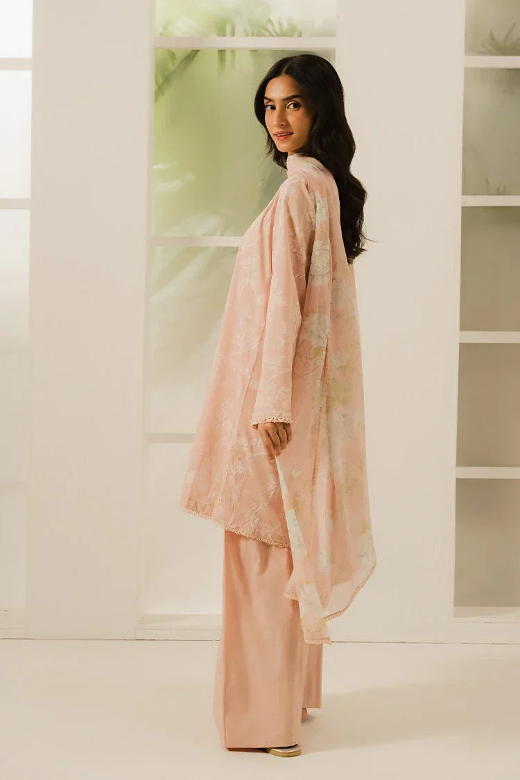 Picture of Cross Stitch - Prints Daily Lawn Collection Vol 3 - Coral Dust - Available at Raja Sahib
